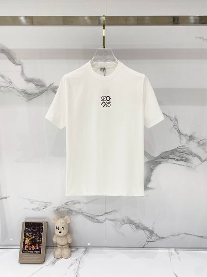 Loewe Mercerized Cotton Embroidered Logo T-Shirt
