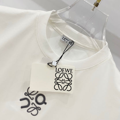 Loewe Mercerized Cotton Embroidered Logo T-Shirt