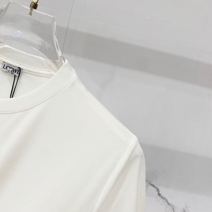 Loewe Mercerized Cotton Embroidered Logo T-Shirt