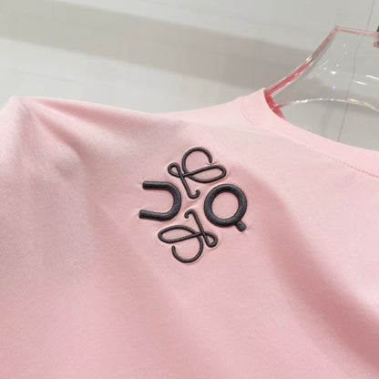 Loewe Mercerized Cotton Embroidered Logo T-Shirt