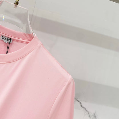 Loewe Mercerized Cotton Embroidered Logo T-Shirt