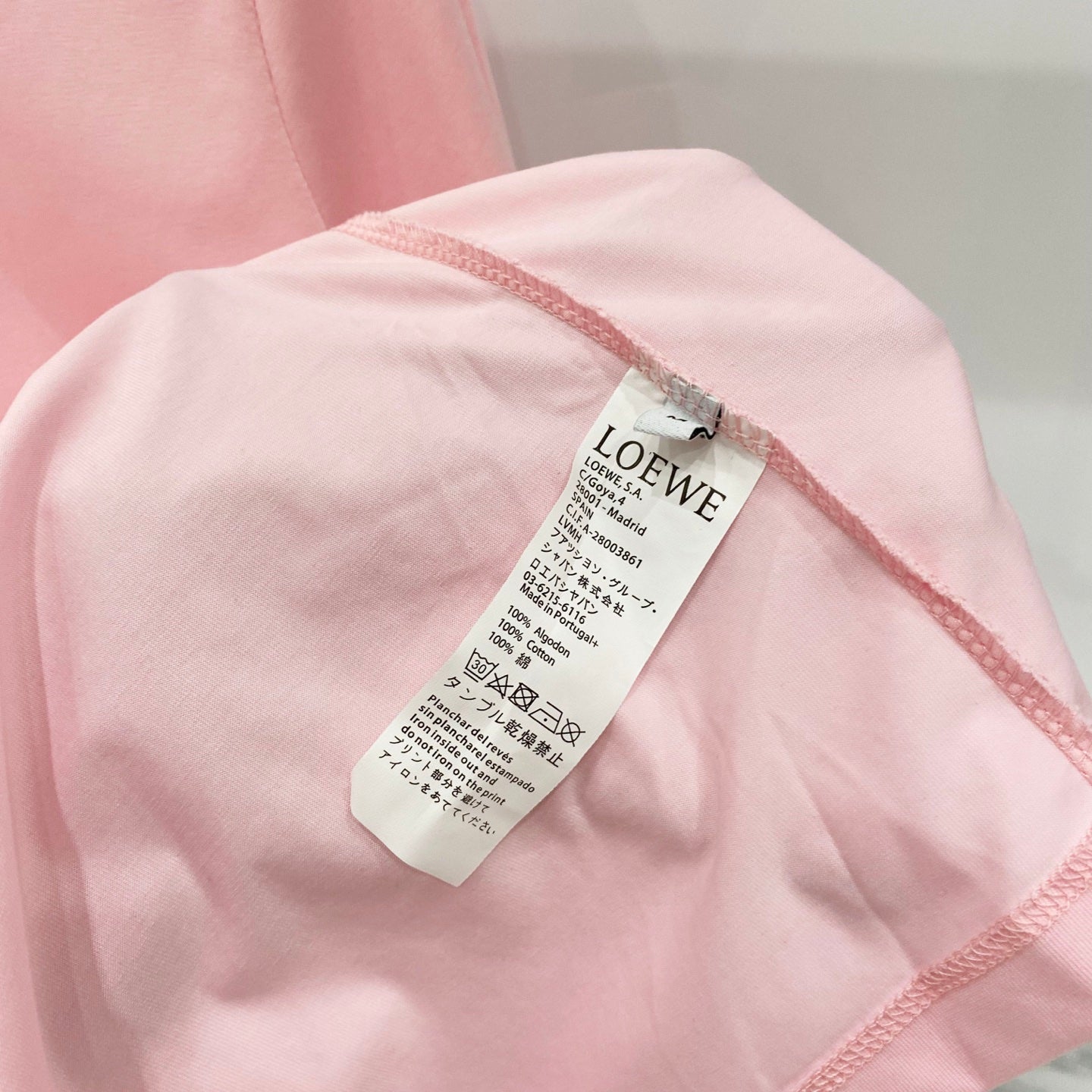 Loewe Mercerized Cotton Embroidered Logo T-Shirt