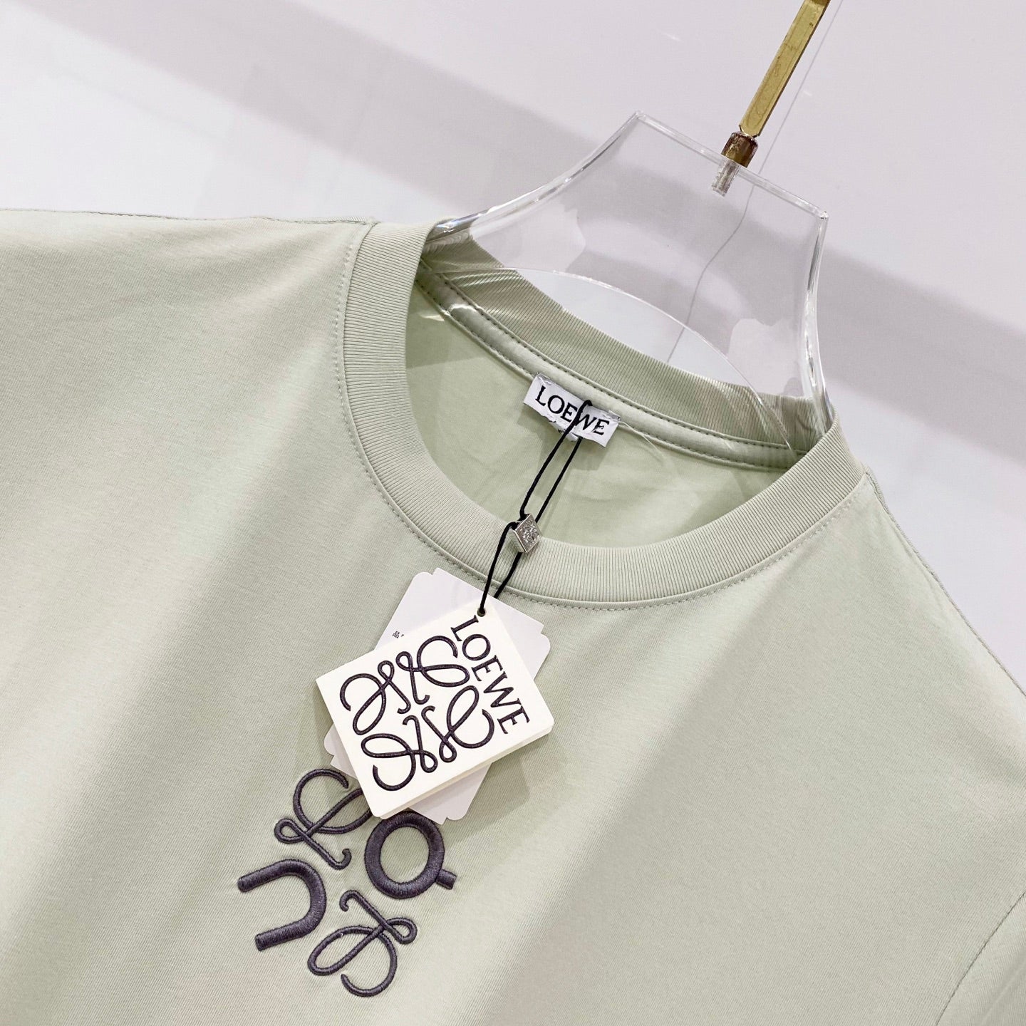 Loewe Mercerized Cotton Embroidered Logo T-Shirt