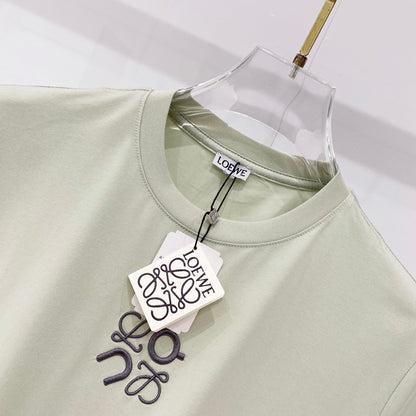 Loewe Mercerized Cotton Embroidered Logo T-Shirt