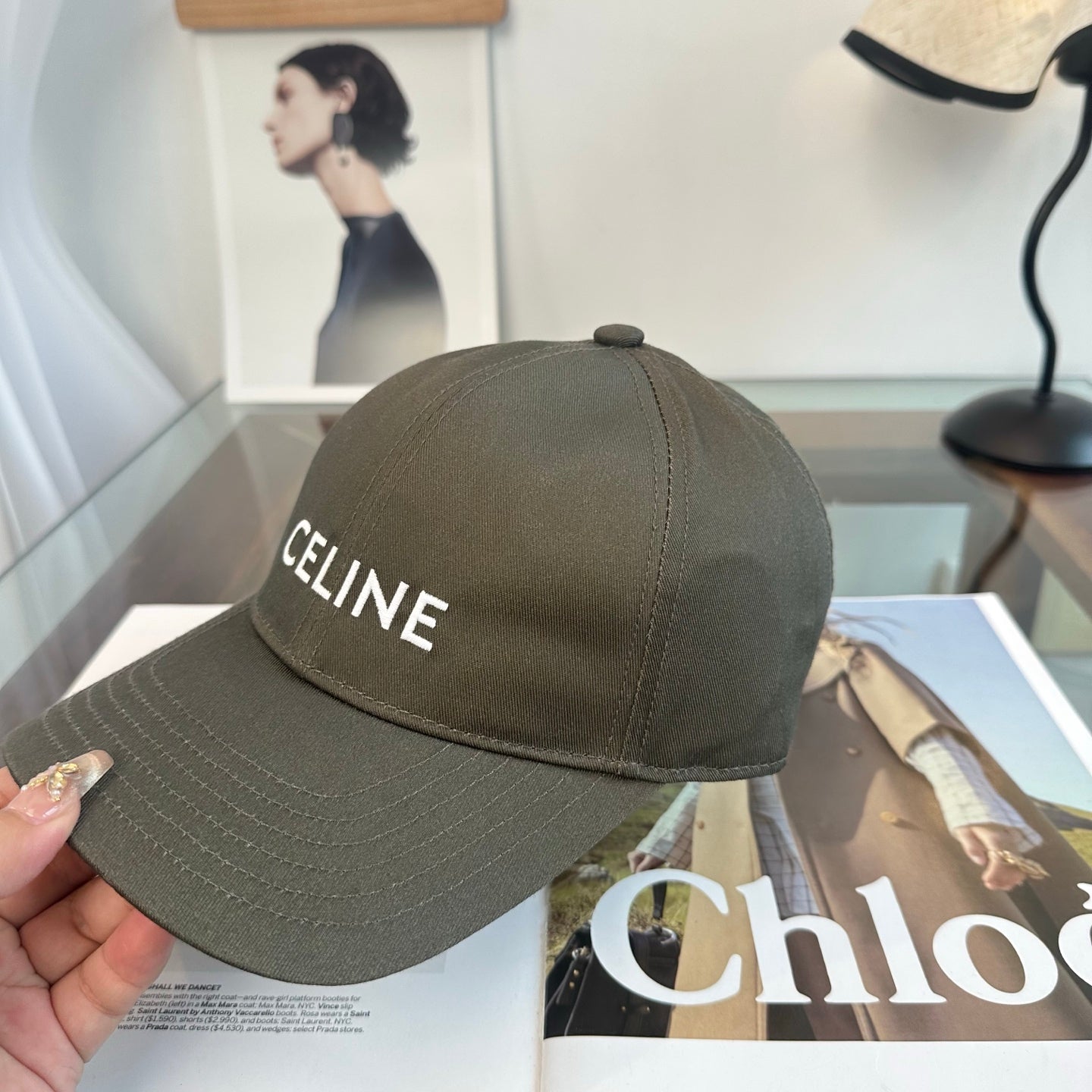 Celine Minimalist Logo Baseball Cap