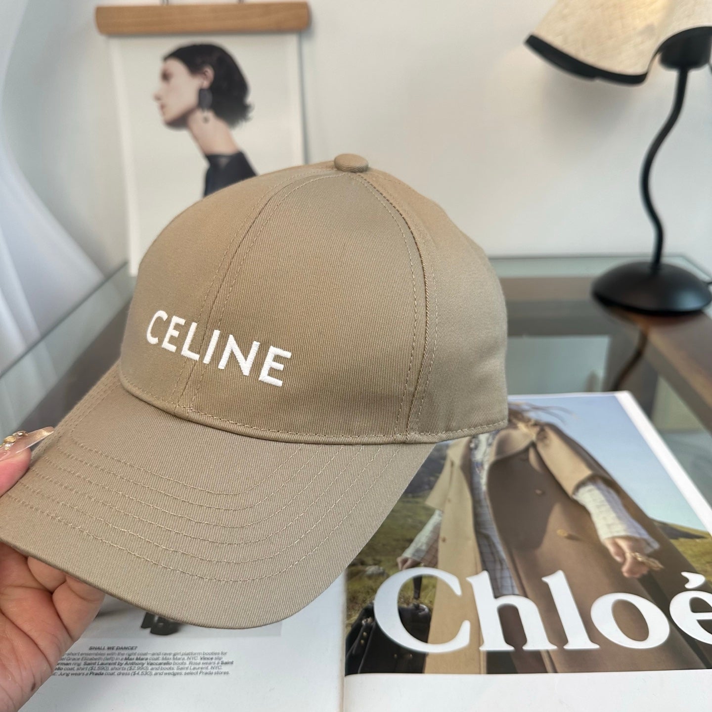 Celine Minimalist Logo Baseball Cap