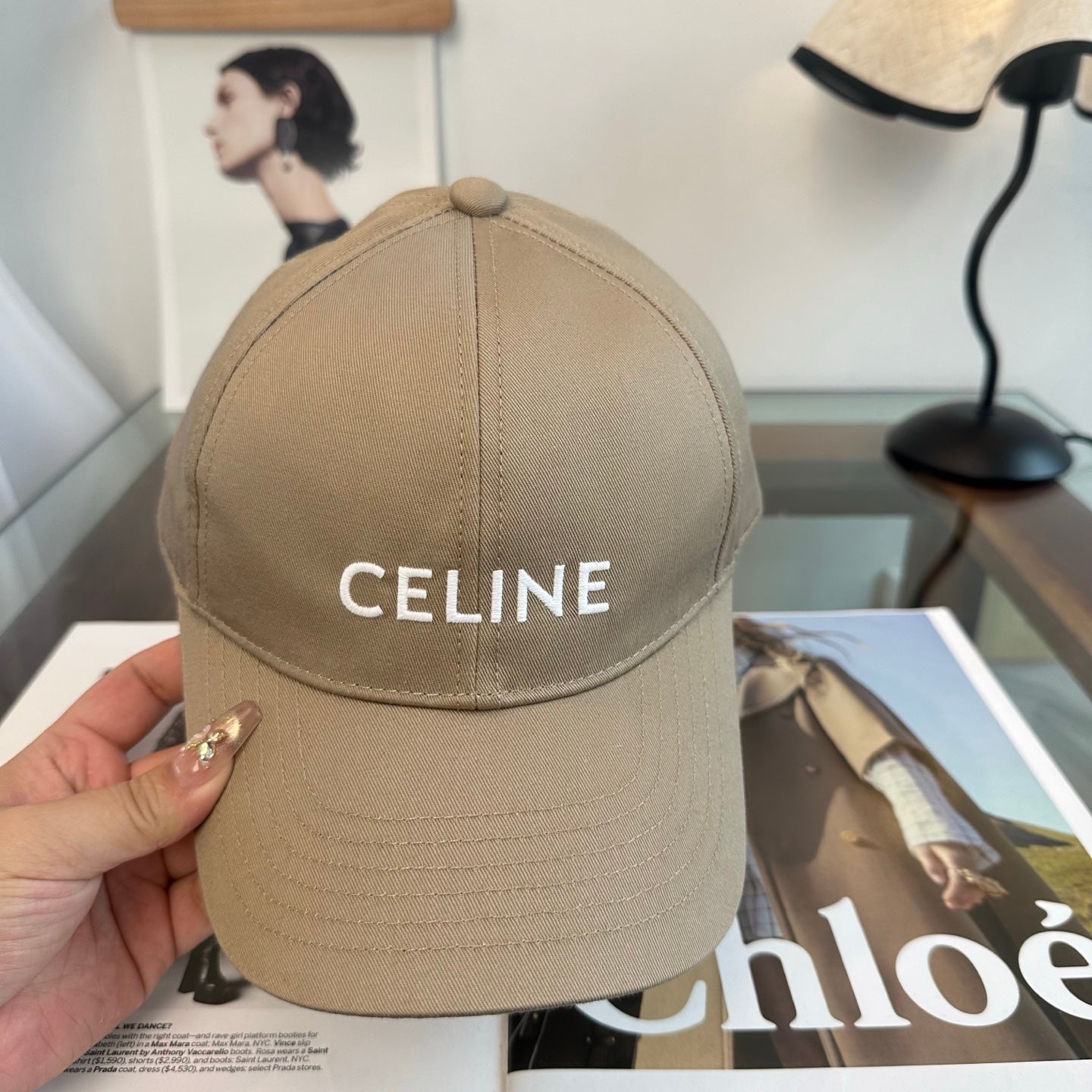 Celine Minimalist Logo Baseball Cap