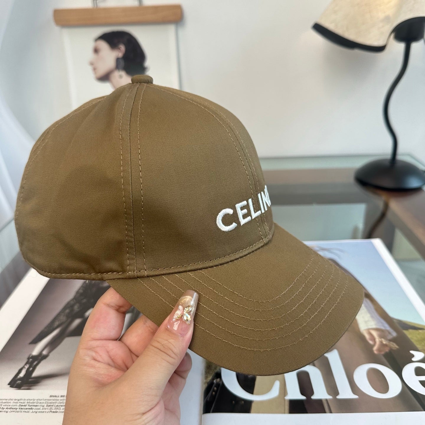 Celine Minimalist Logo Baseball Cap