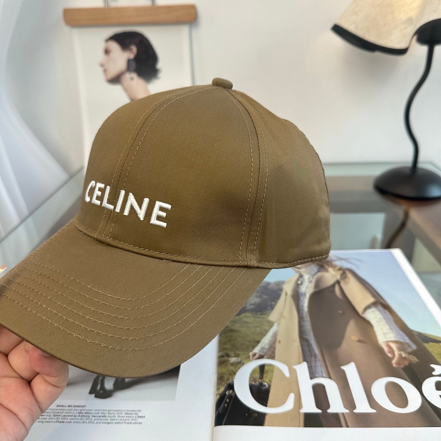 Celine Minimalist Logo Baseball Cap