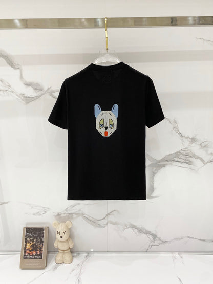 Loewe Cartoon Dog Embroidered T-Shirt