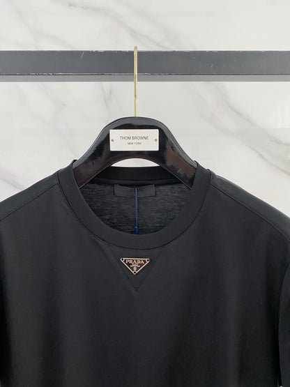 Prada Logo Mercerized Cotton T-Shirt – 2026SS