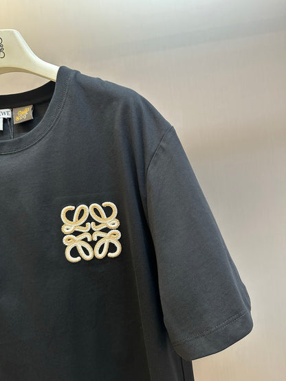 Loewe Double Anagram Embroidery Crewneck T-Shirt