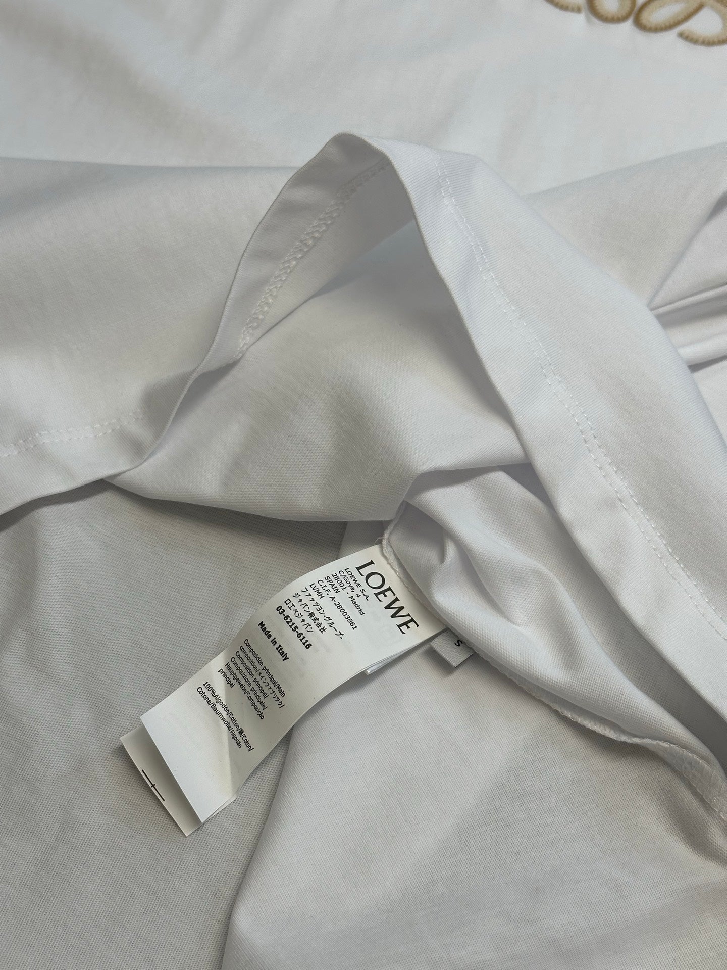 Loewe Double Anagram Embroidery Crewneck T-Shirt