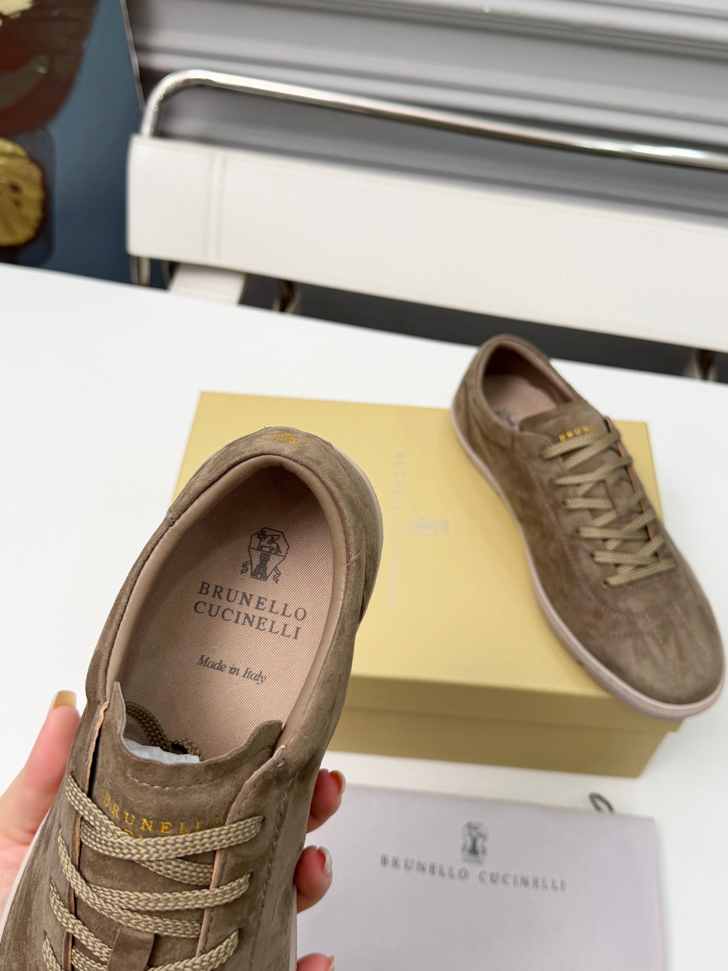 Brunello Cucinelli Cashmere Skate Sneakers