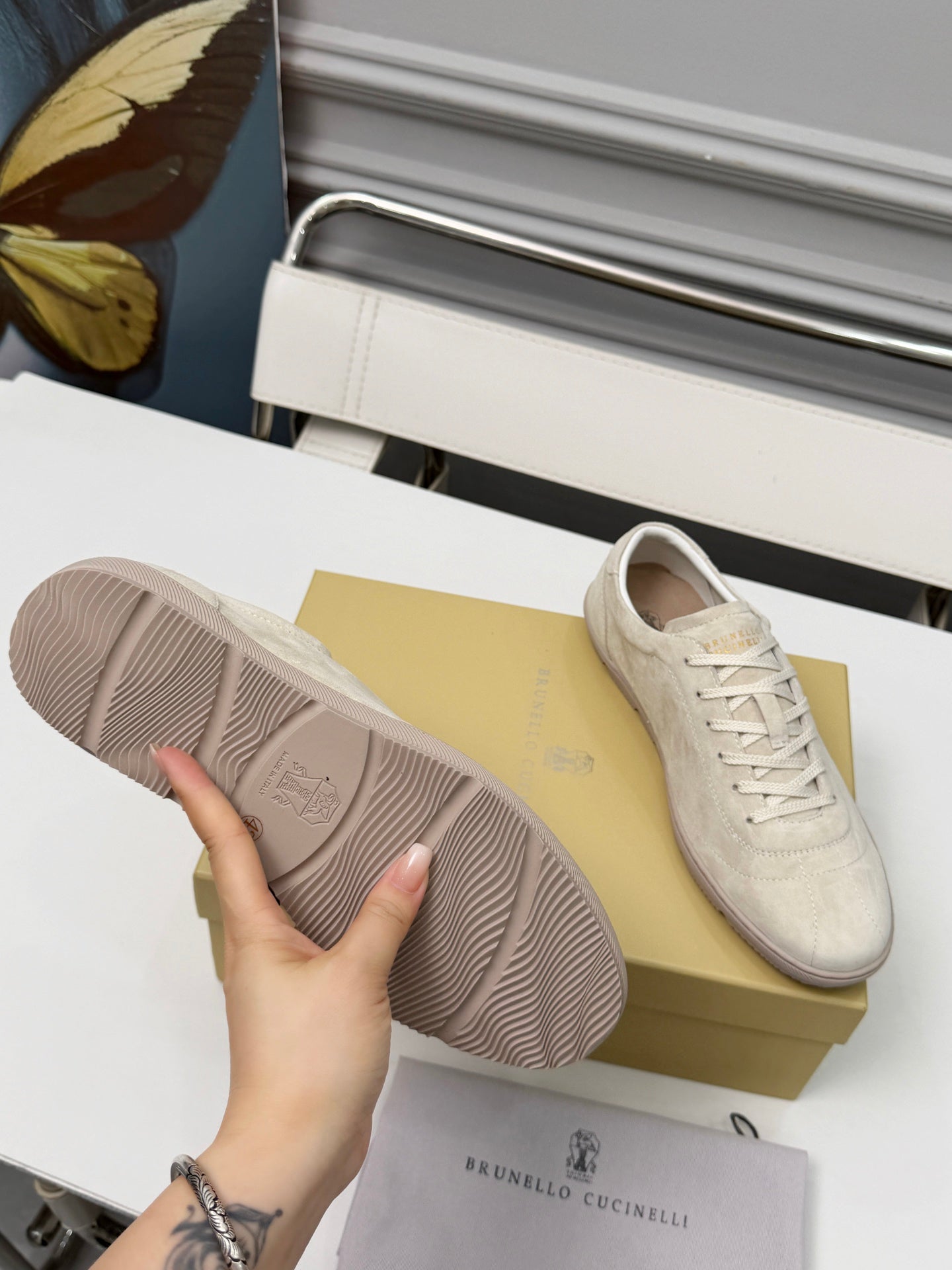 Brunello Cucinelli Cashmere Skate Sneakers