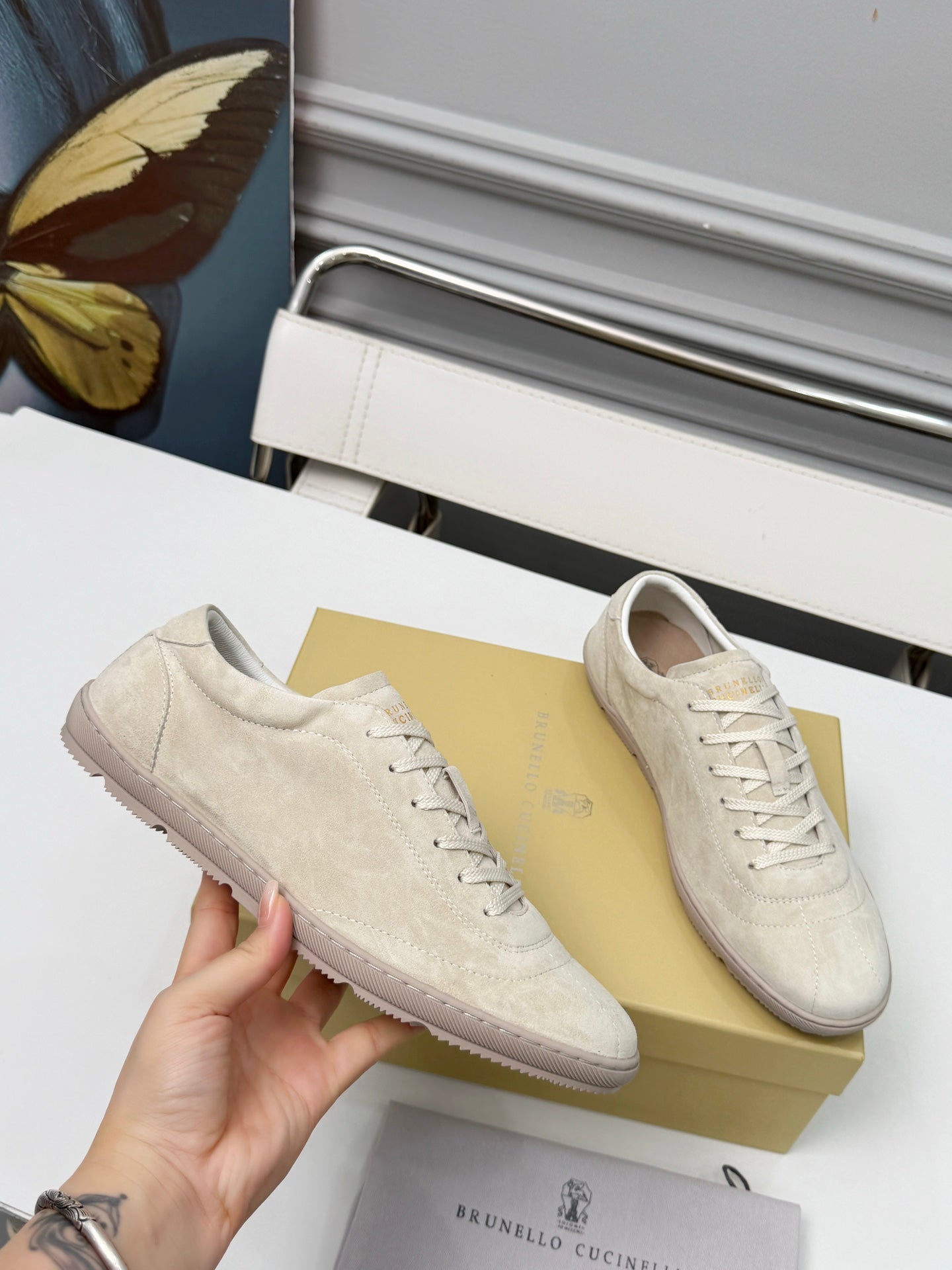 Brunello Cucinelli Cashmere Skate Sneakers