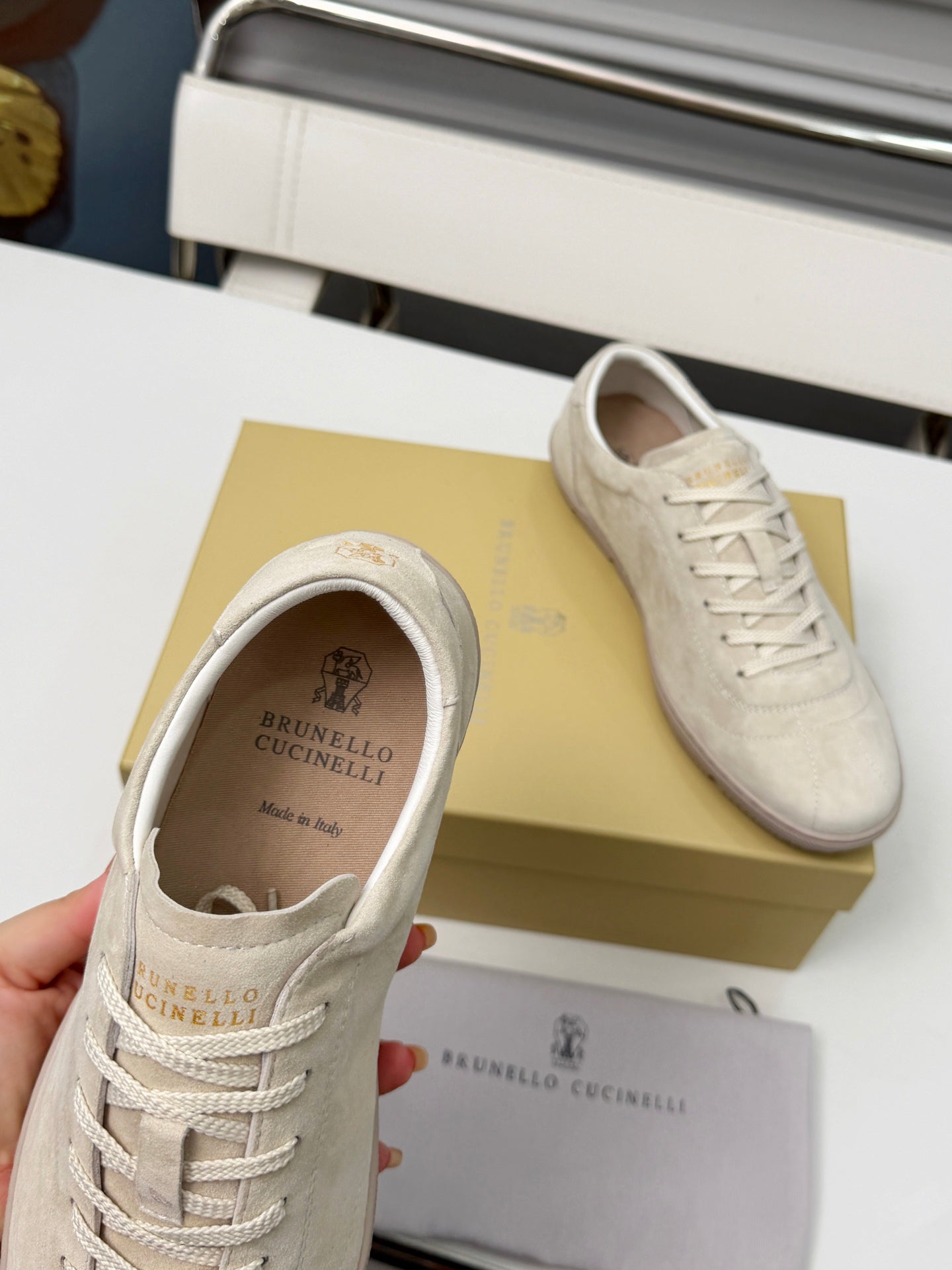Brunello Cucinelli Cashmere Skate Sneakers