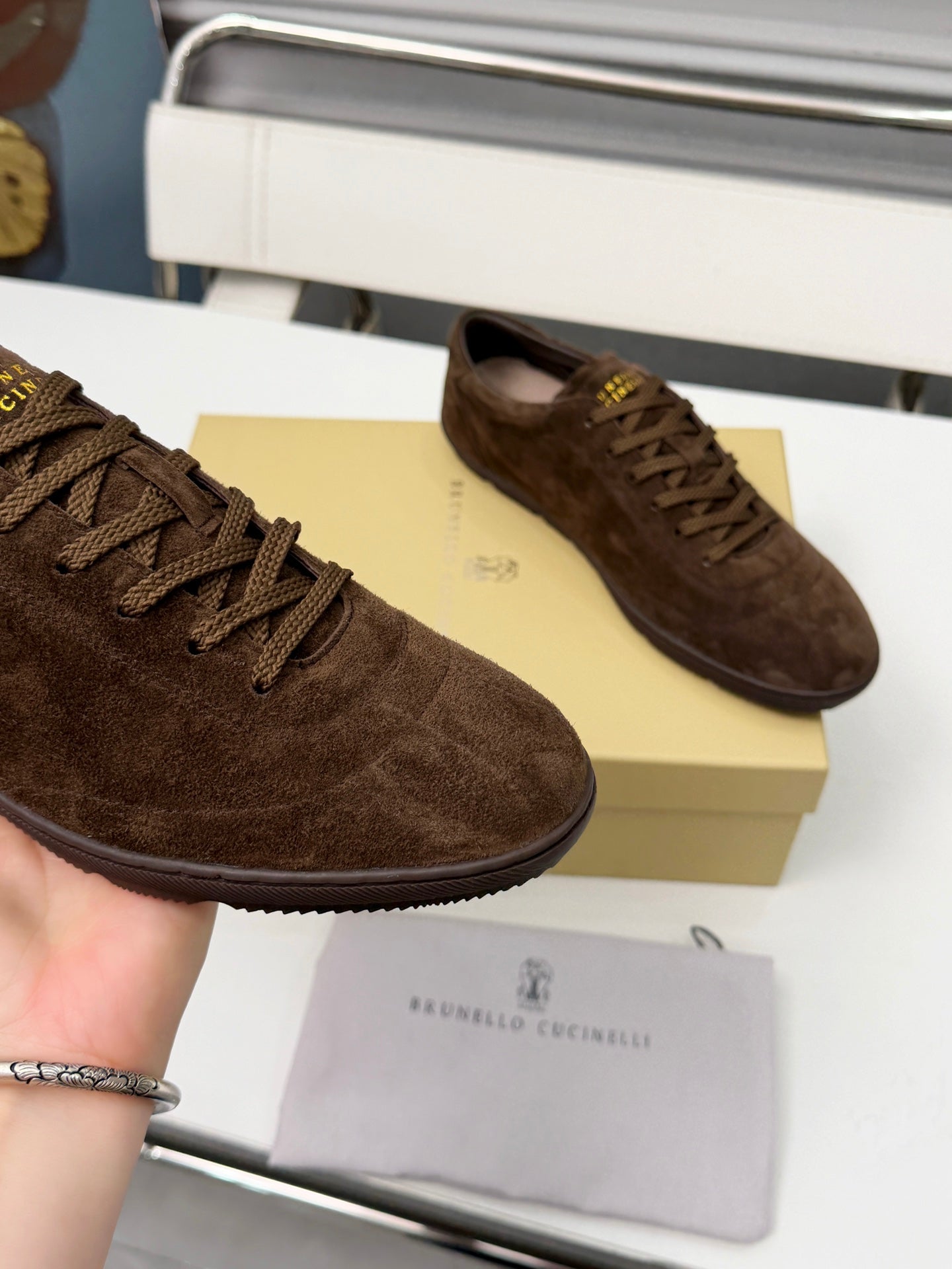 Brunello Cucinelli Cashmere Skate Sneakers