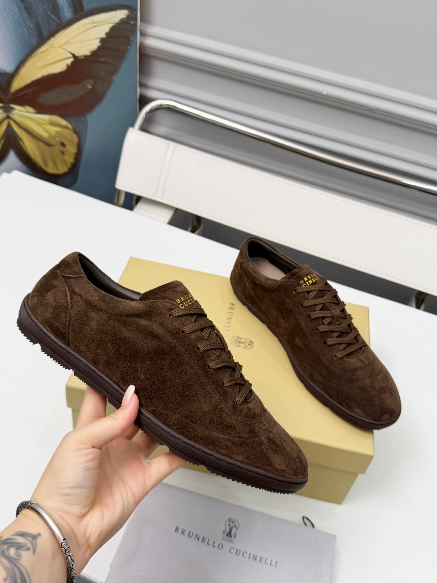 Brunello Cucinelli Cashmere Skate Sneakers