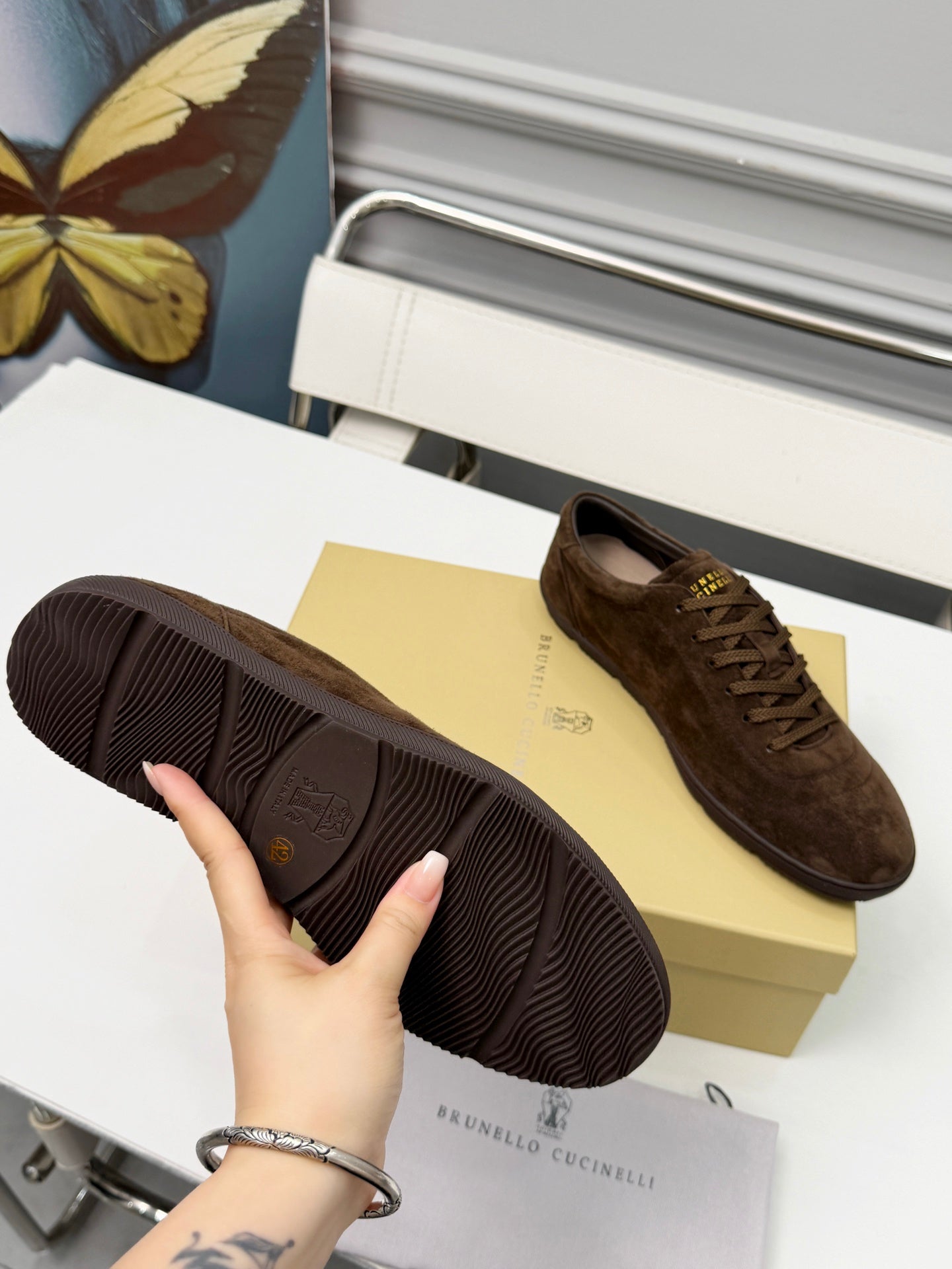 Brunello Cucinelli Cashmere Skate Sneakers
