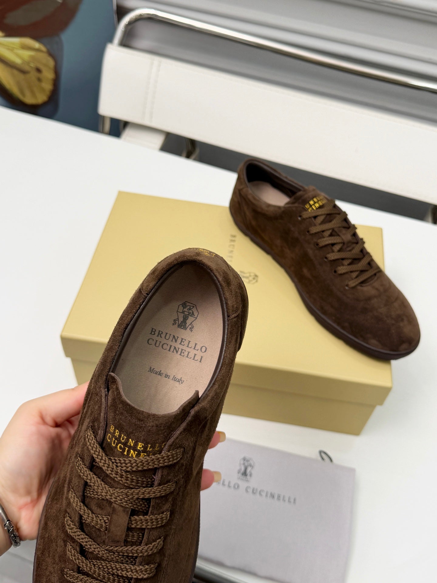 Brunello Cucinelli Cashmere Skate Sneakers