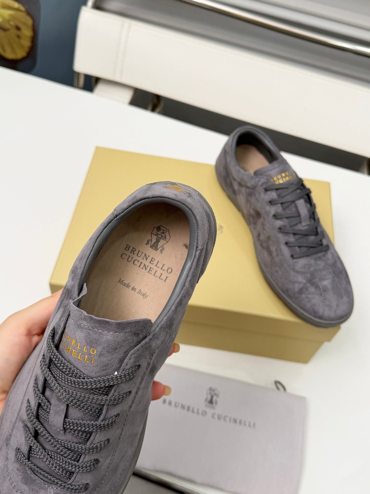 Brunello Cucinelli Cashmere Skate Sneakers