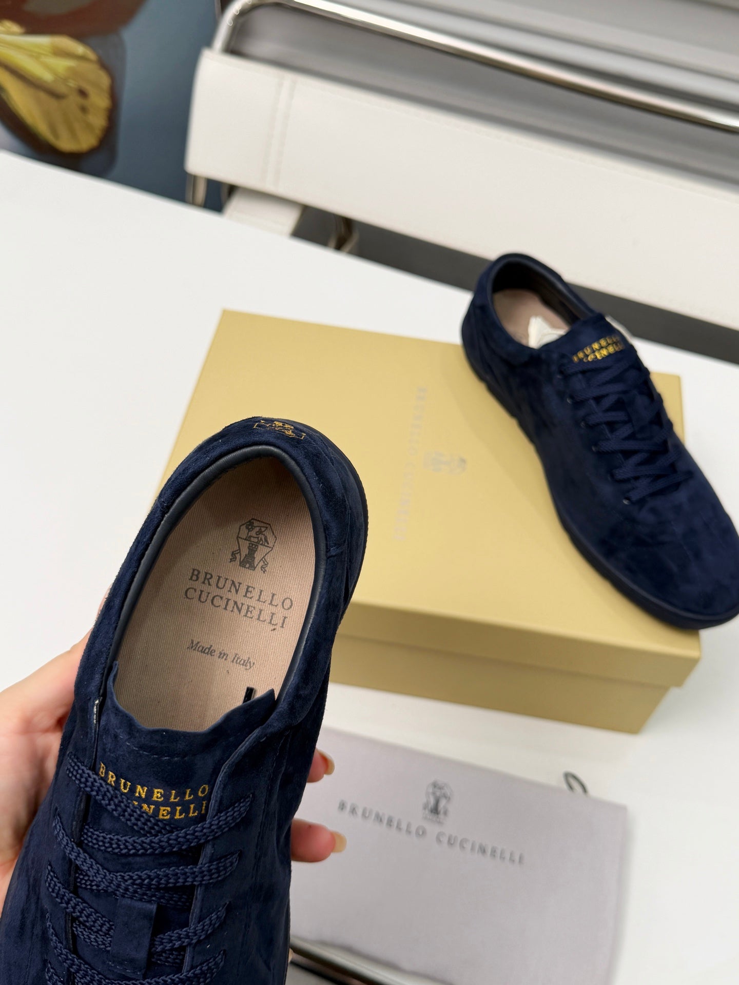Brunello Cucinelli Cashmere Skate Sneakers