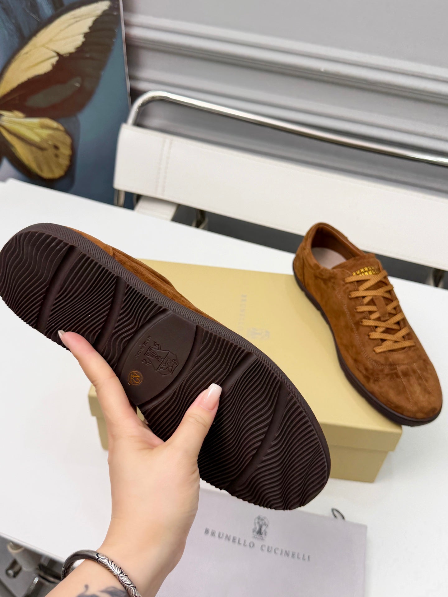 Brunello Cucinelli Cashmere Skate Sneakers