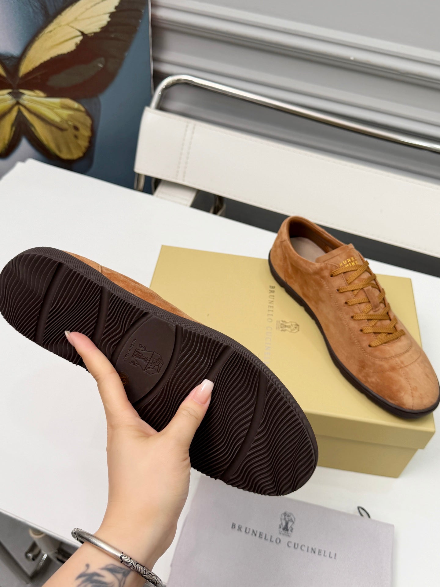 Brunello Cucinelli Cashmere Skate Sneakers