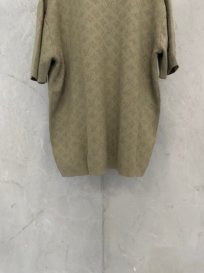 Louis Vuitton LV Hollow Jacquard Logo Knit Sweater – SS26