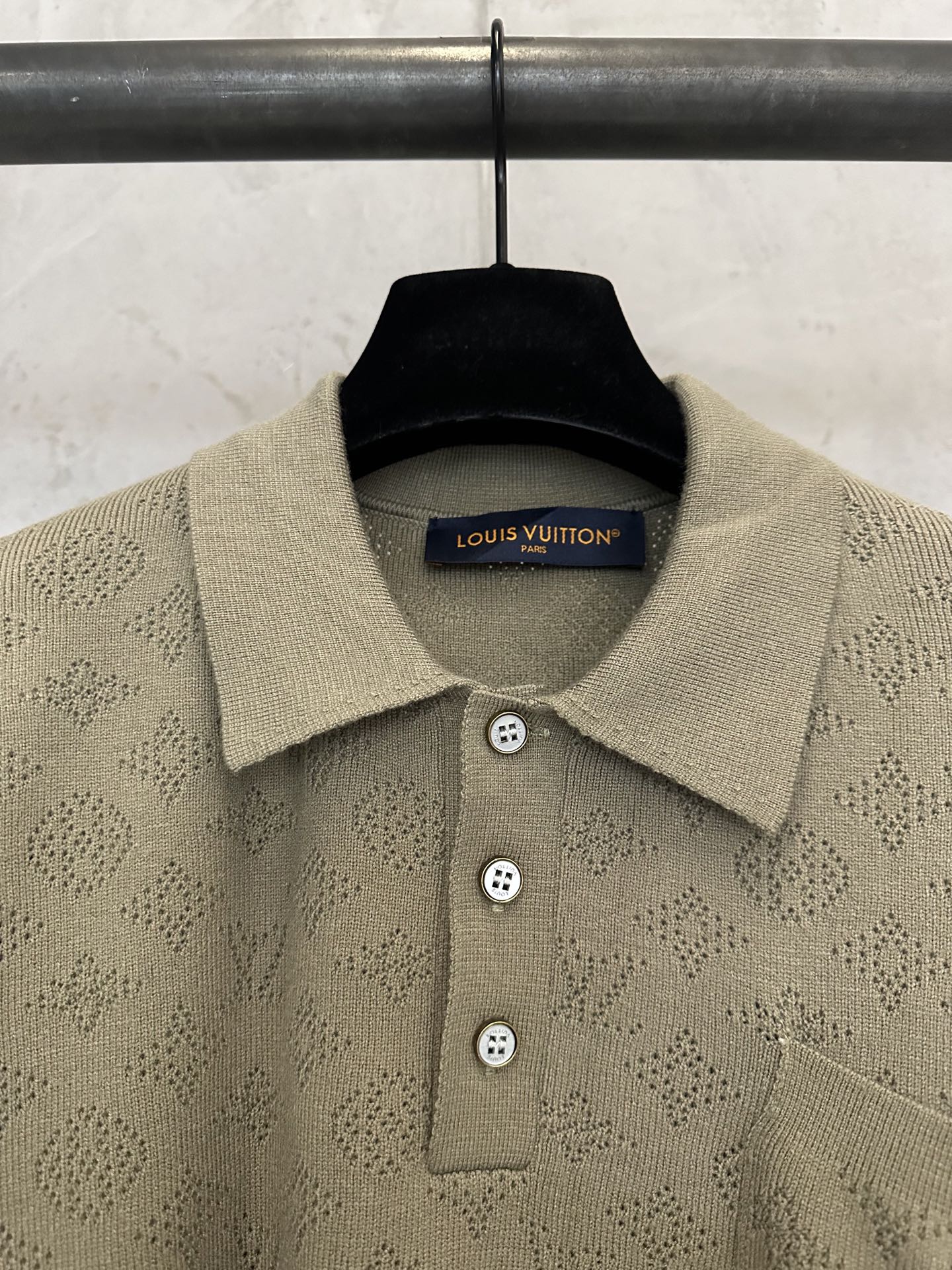 Louis Vuitton LV Hollow Jacquard Logo Knit Sweater – SS26