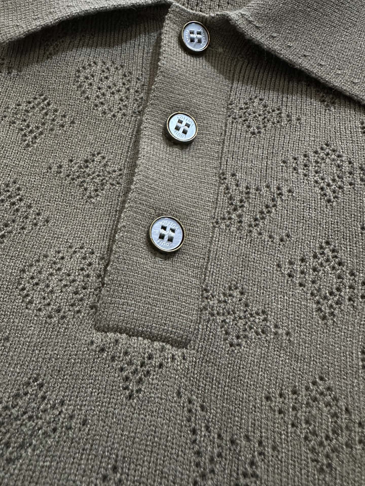 Louis Vuitton LV Hollow Jacquard Logo Knit Sweater – SS26