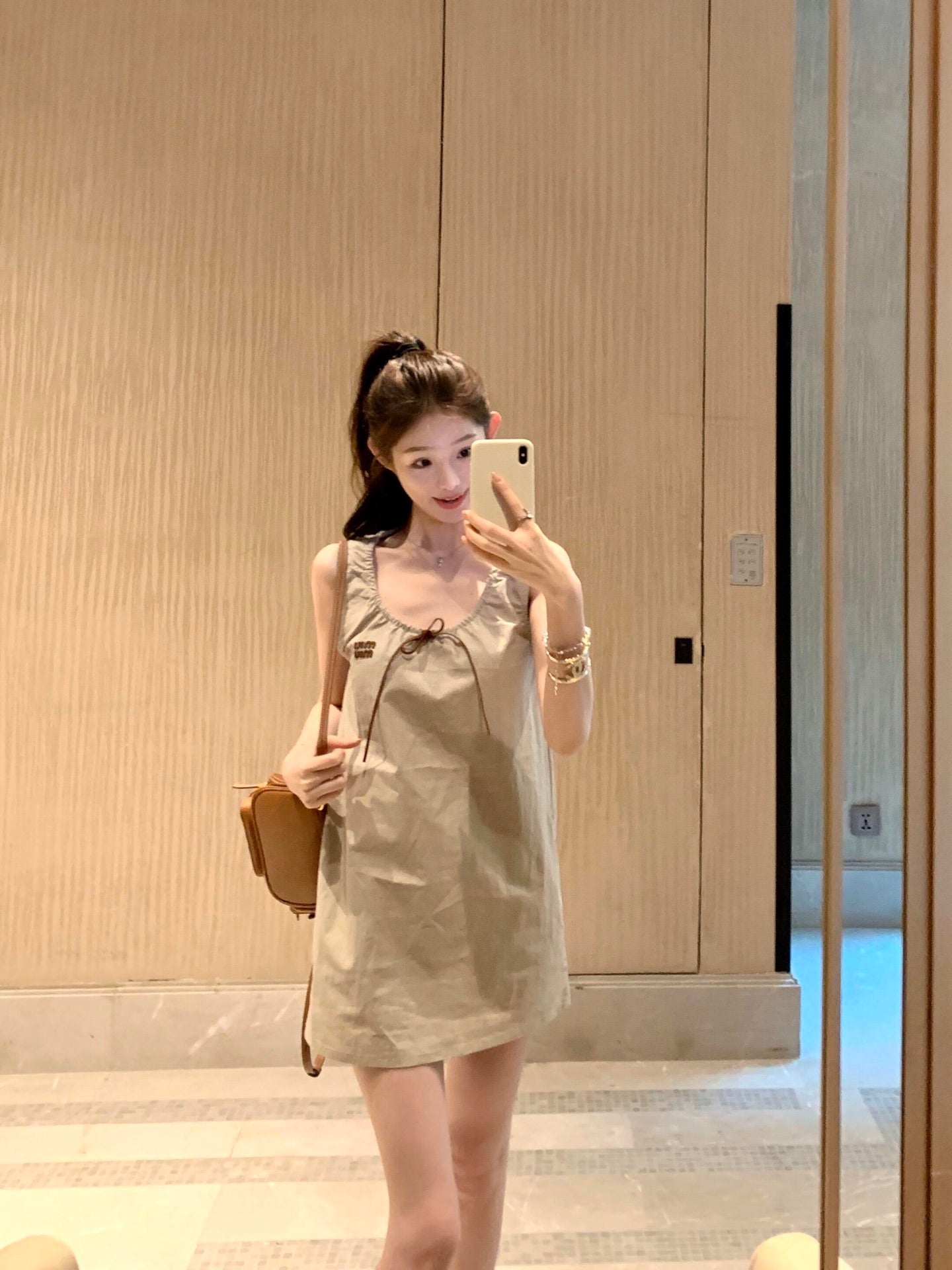 Miu Miu Sleeveless A-Line Dress