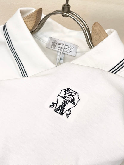 Brunello Cucinelli Embroidered Logo Polo Shirt – Spring/Summer Collection – 2026SS