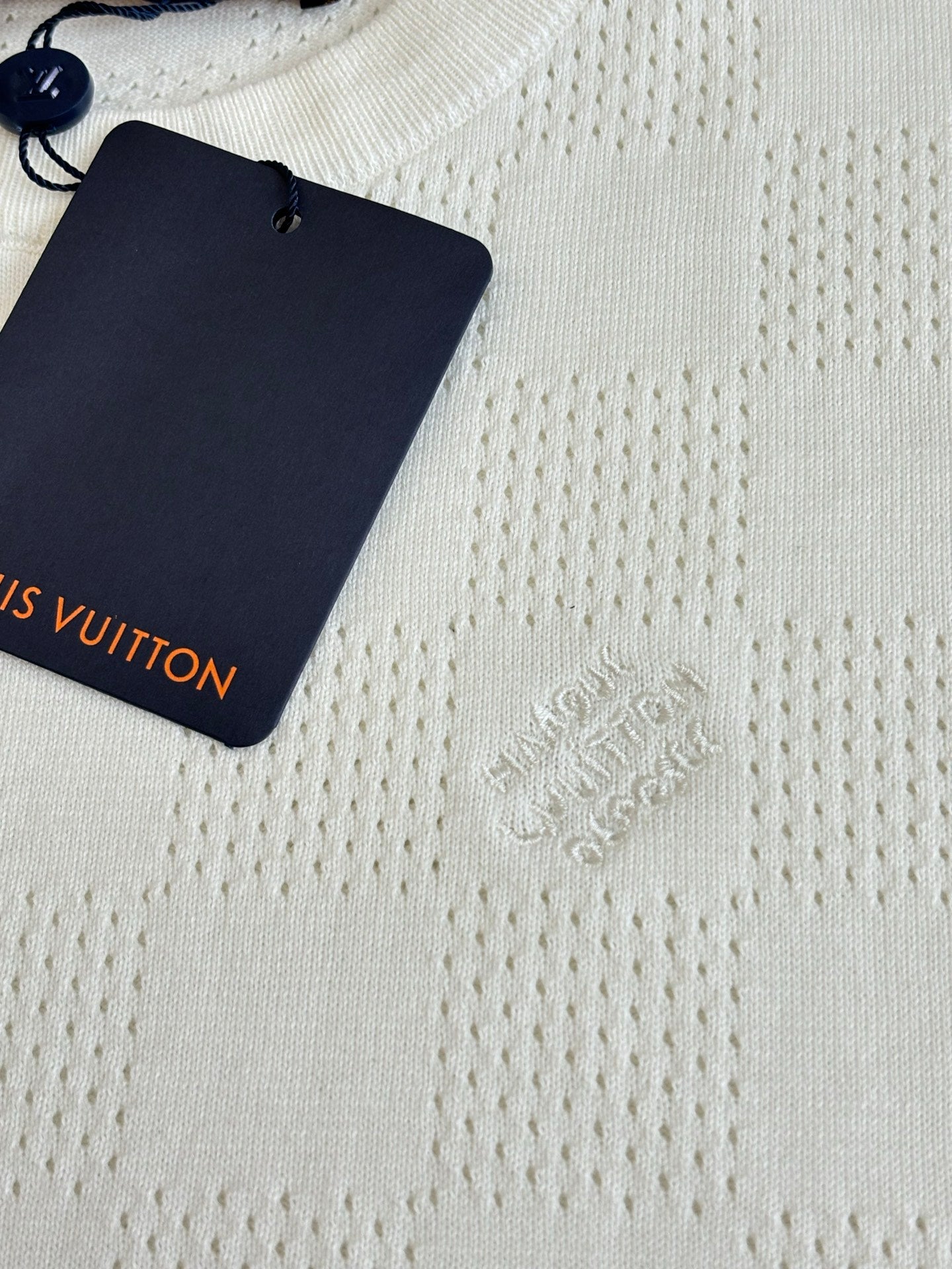 Louis Vuitton Damier Openwork Jacquard T-Shirt – SS26