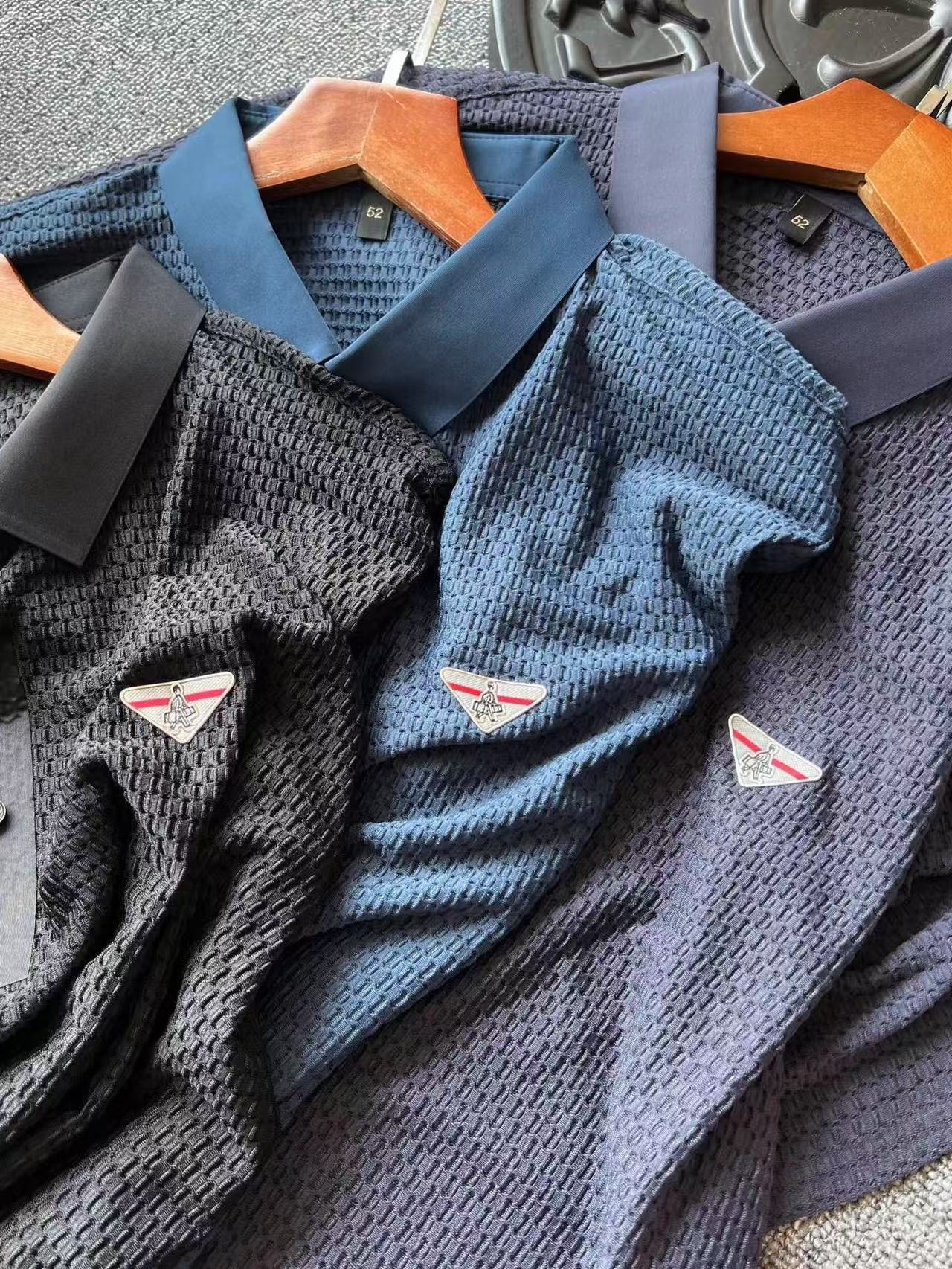 Prada Seamless Nylon-Spandex Polo Shirt