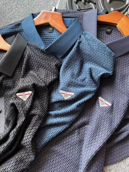 Prada Seamless Nylon-Spandex Polo Shirt