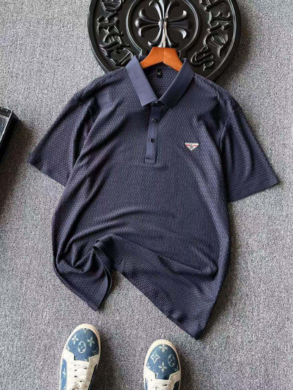 Prada Seamless Nylon-Spandex Polo Shirt