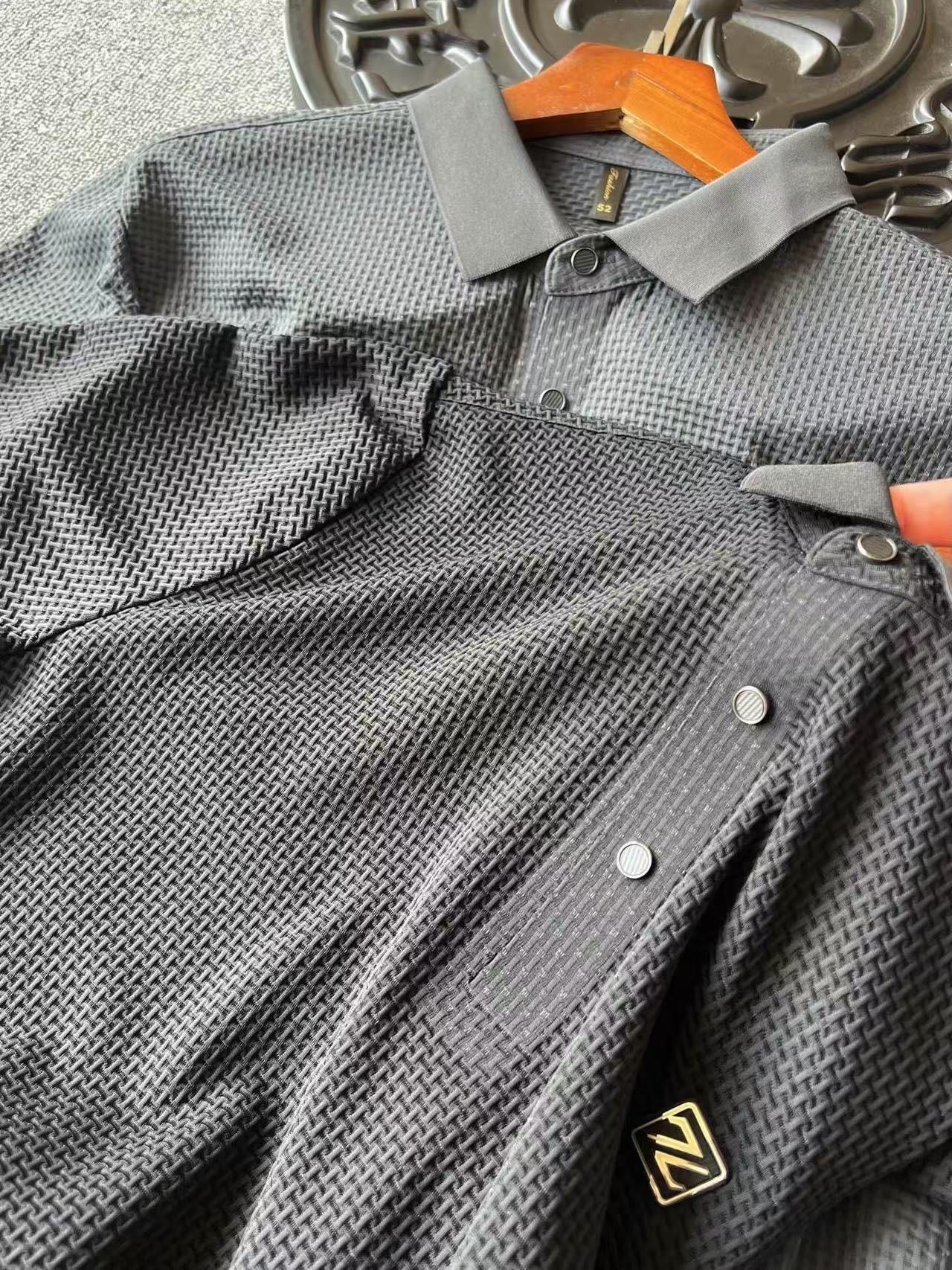 Zegna Seamless 3D Herringbone Polo Shirt