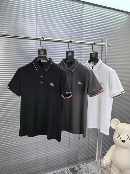 Burberry Embroidered Logo Piqué Cotton Polo Shirt – 2026SS
