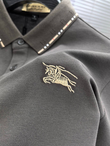 Burberry Embroidered Logo Piqué Cotton Polo Shirt – 2026SS