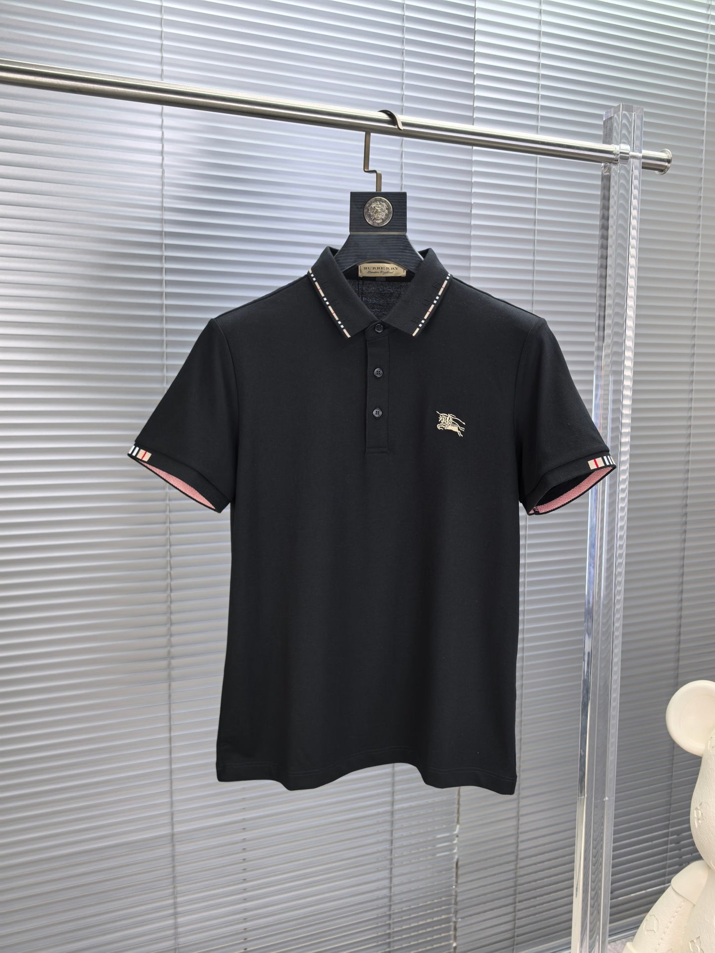 Burberry Embroidered Logo Piqué Cotton Polo Shirt – 2026SS