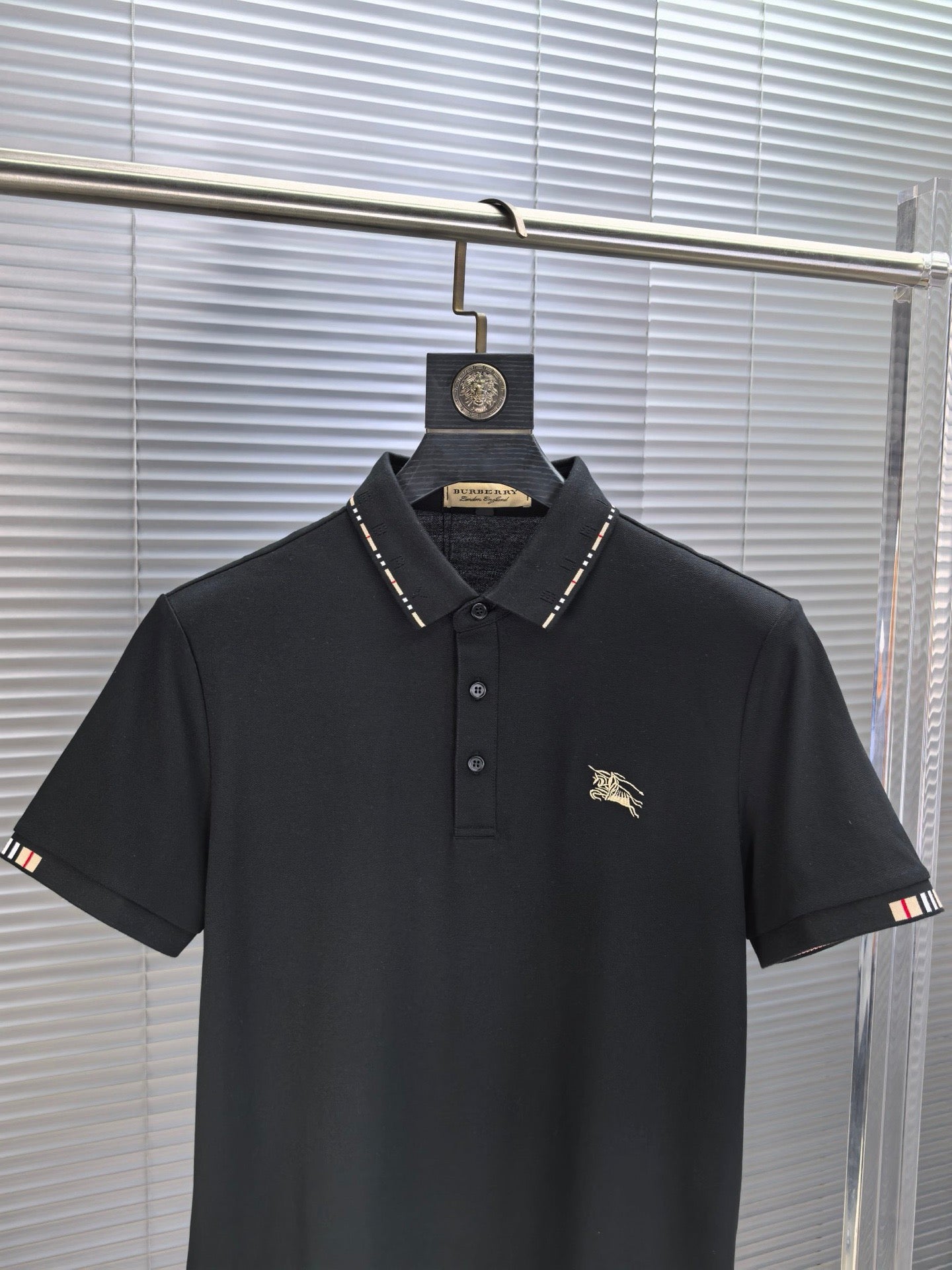 Burberry Embroidered Logo Piqué Cotton Polo Shirt – 2026SS
