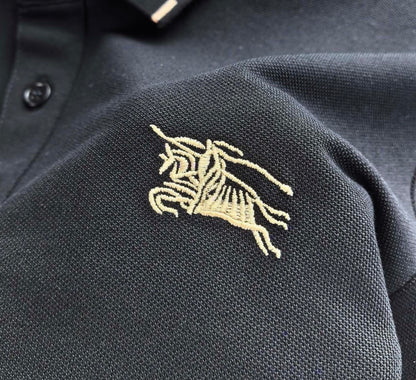 Burberry Embroidered Logo Piqué Cotton Polo Shirt – 2026SS