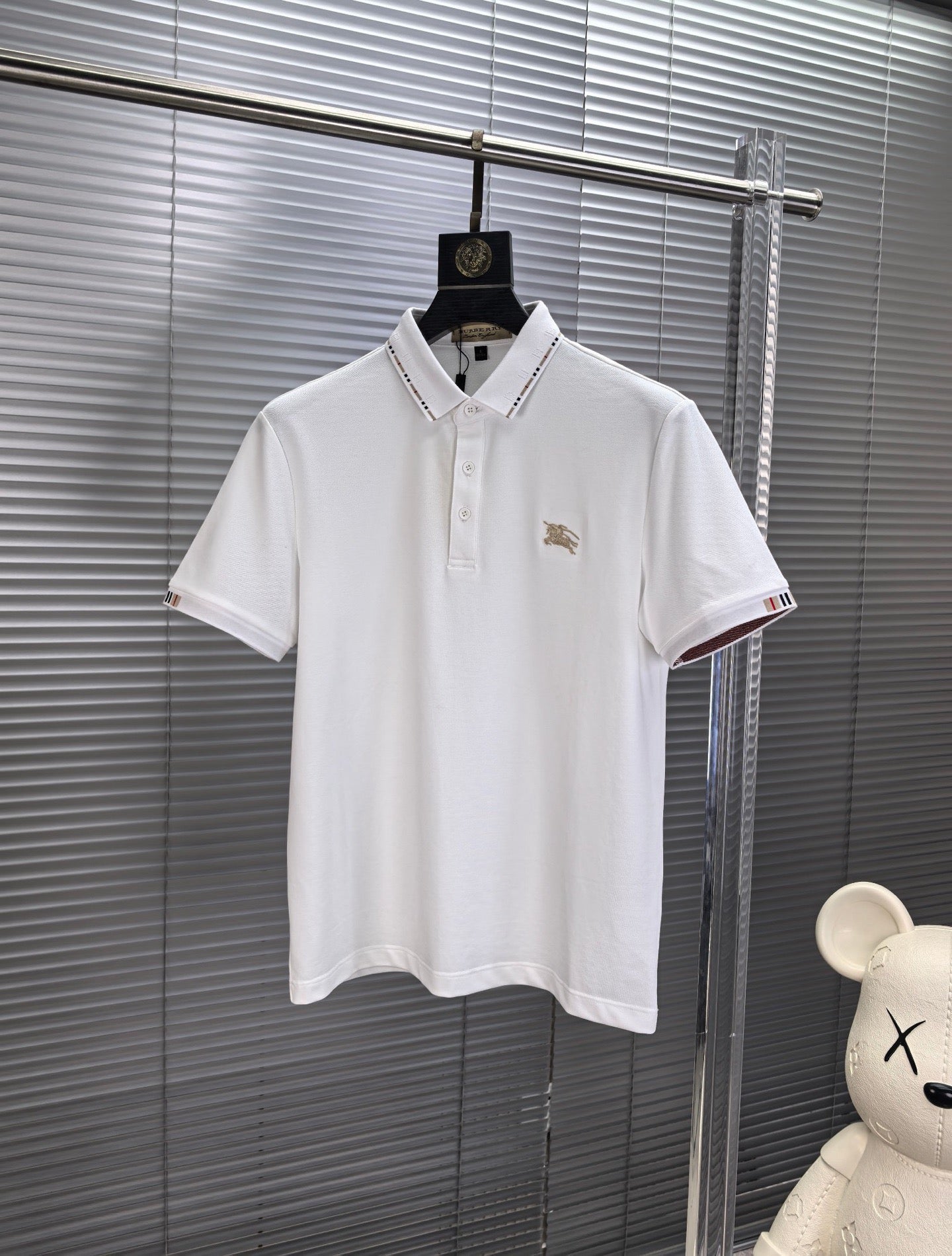 Burberry Embroidered Logo Piqué Cotton Polo Shirt – 2026SS