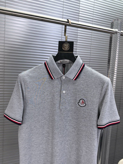 Moncler Embroidered Logo Pique Cotton Polo Shirt – Spring/Summer Collection – 2026SS