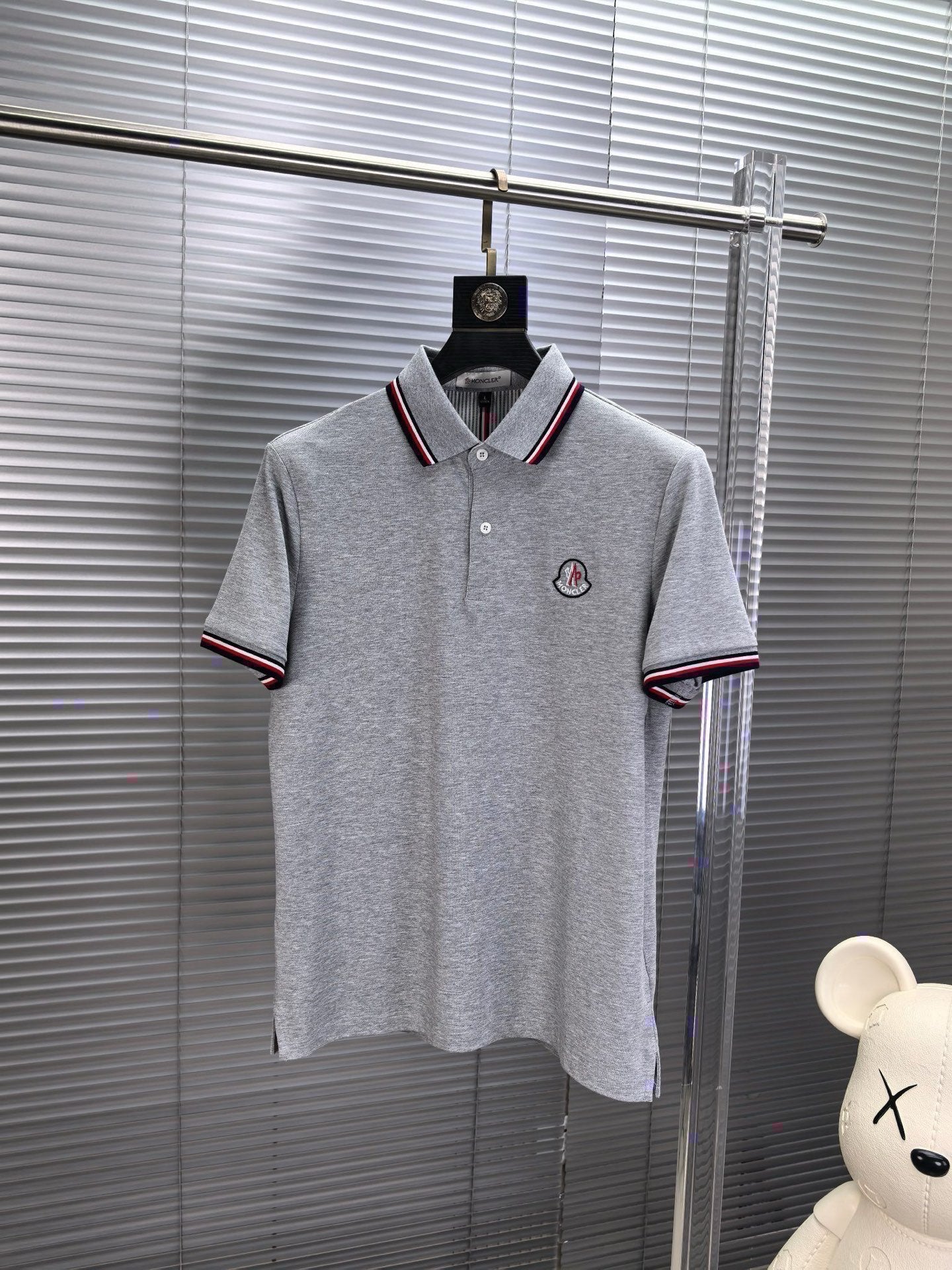 Moncler Embroidered Logo Pique Cotton Polo Shirt – Spring/Summer Collection – 2026SS