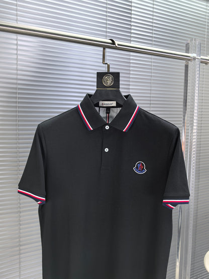 Moncler Embroidered Logo Pique Cotton Polo Shirt – Spring/Summer Collection – 2026SS