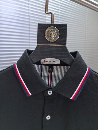 Moncler Embroidered Logo Pique Cotton Polo Shirt – Spring/Summer Collection – 2026SS