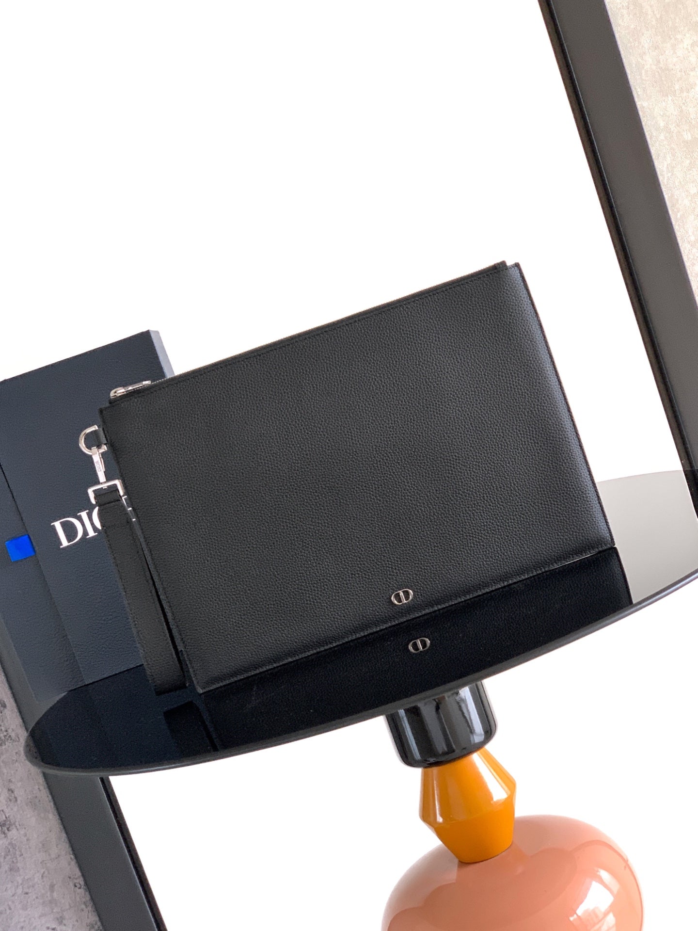 Dior Gravity A4 Pouch – Grained Leather